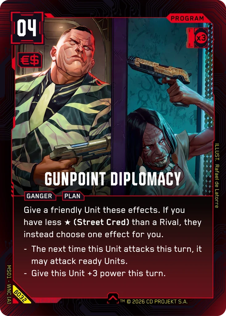 Gunpoint Diplomacy — Welcome to Night City — Beta / β032 / Uncommon