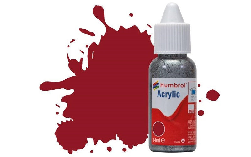 Humbrol Acrylic 20 Crimson Gloss 14 ml Dropper