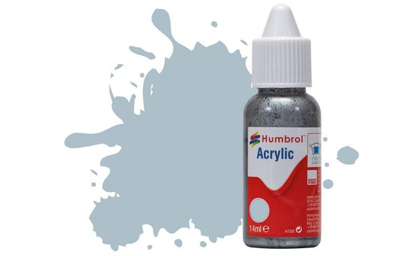Humbrol Acrylic 127 Us Ghost Grey Satin 14 ml Dropper