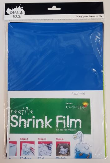 Creative Shrink Film - Pack Of 10 Assorted Colours