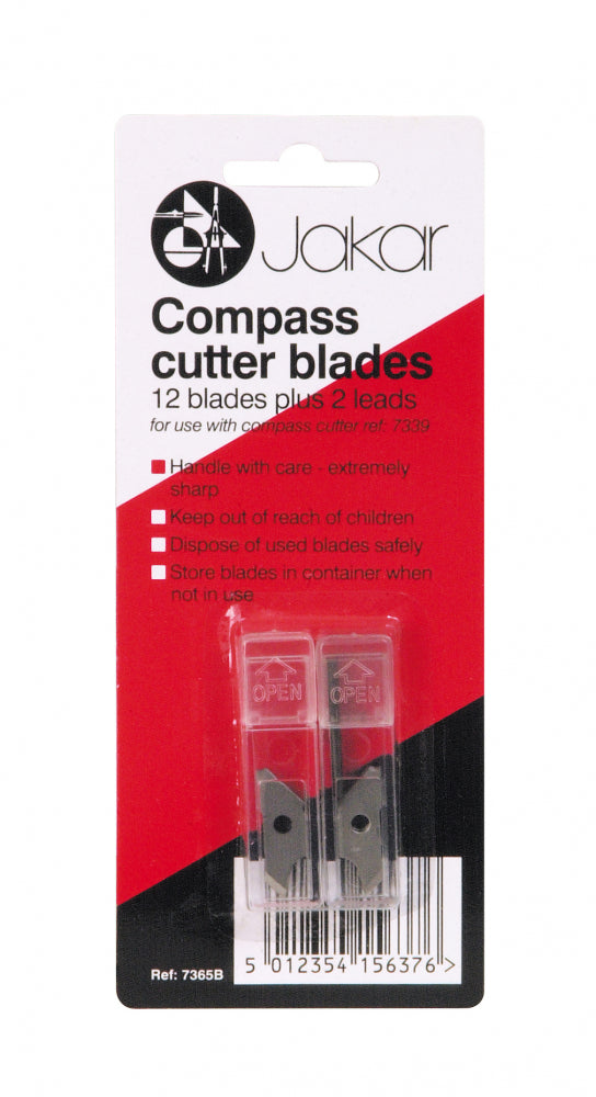 Compass Cutter Blades For 7339 12 Blades Plus 2 Leads