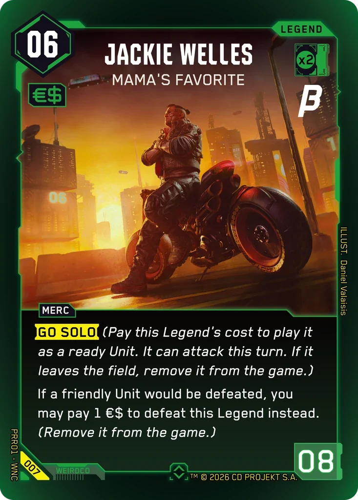 Jackie Welles: Mama's Favorite — Pre-Release Beta / 007 / Rare