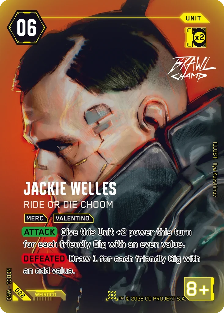 Jackie Welles: Ride or Die Choom — Night City Brawl S 1 / 022 / Nova Rare