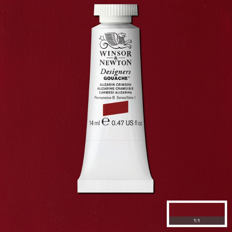 Winsor & Newton Designers Gouache 14 ml - Alizarin Crimson 0605004