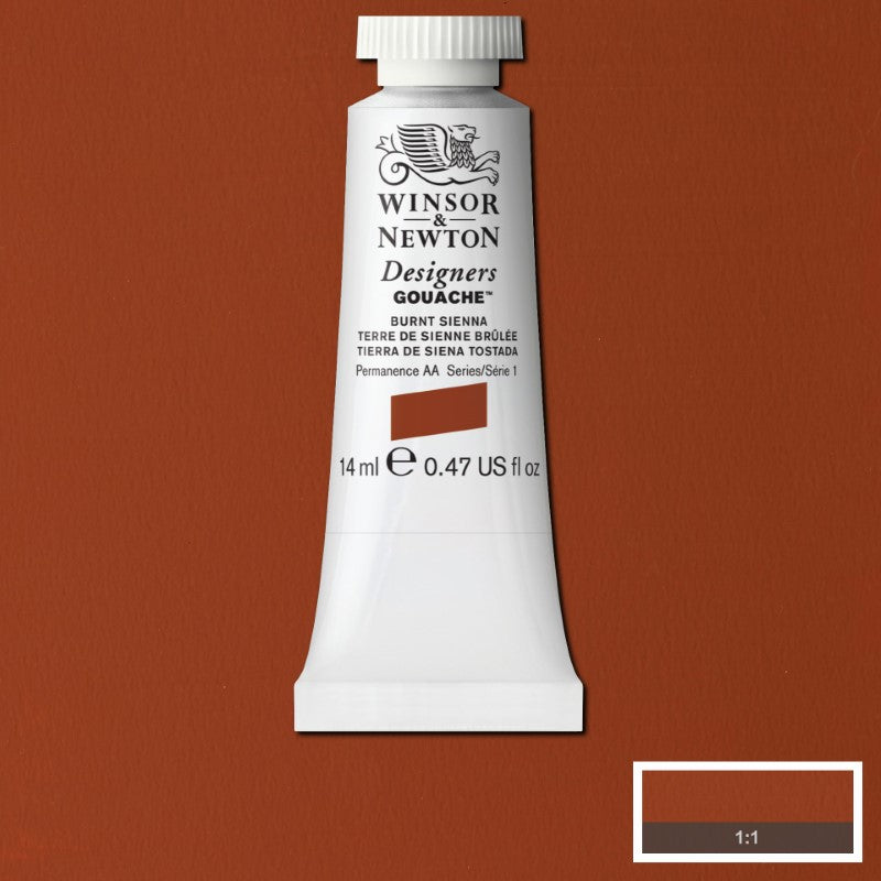 Winsor & Newton Designers Gouache 14 ml - Burnt Sienna 0605074