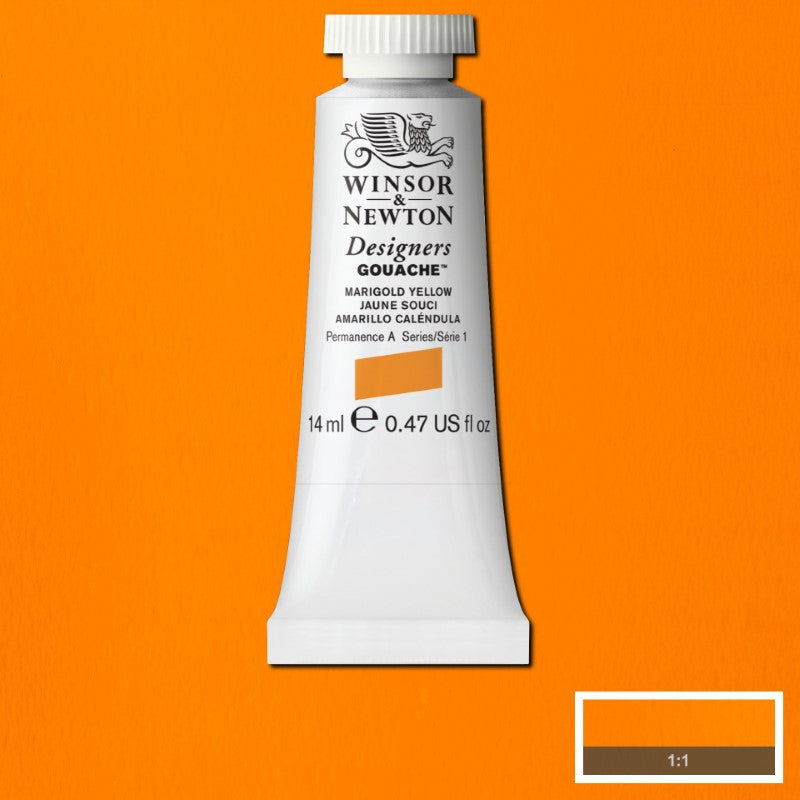 Winsor & Newton Designers Gouache 14 ml - Marigold Yellow 0605384