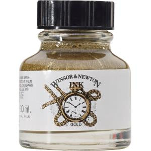 Winsor & Newton Drawing Ink 30 ml *Large* Gold 1010283