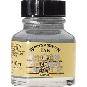 Winsor & Newton Drawing Ink 30 ml Large Silver 1010617