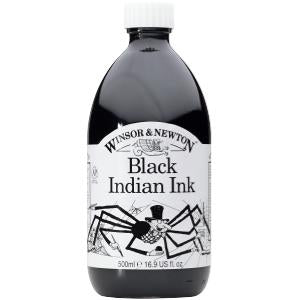 Winsor & Newton Indian Ink 500 ml Black Drawing Ink 1050030