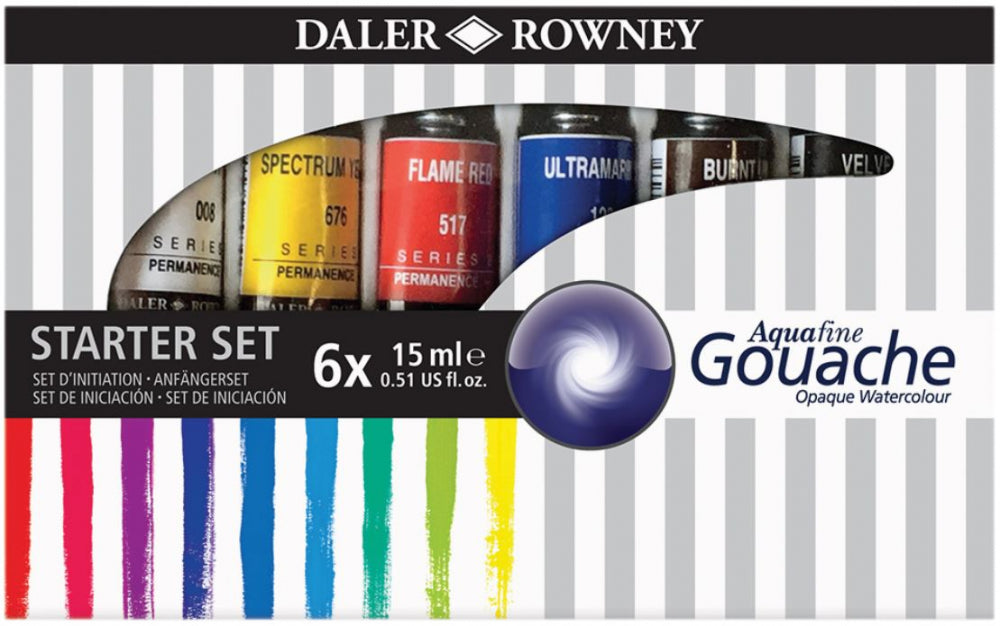 DALER-ROWNEY Aquafine Gouache 6X15 ml Set