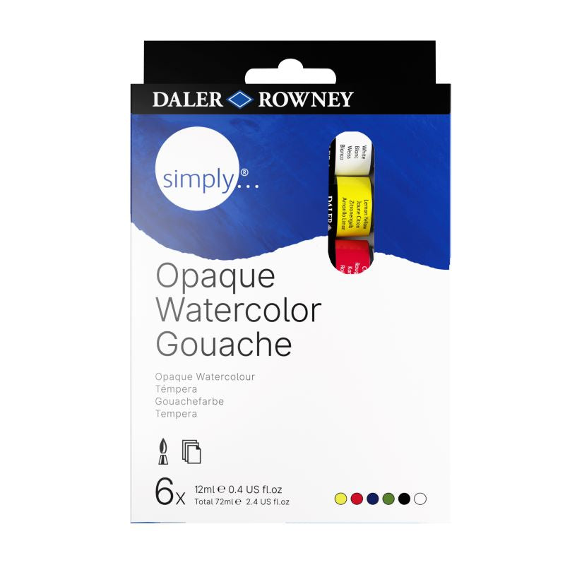 DALER-ROWNEY Simply Gouache Set 6 X 12 ml 126600006