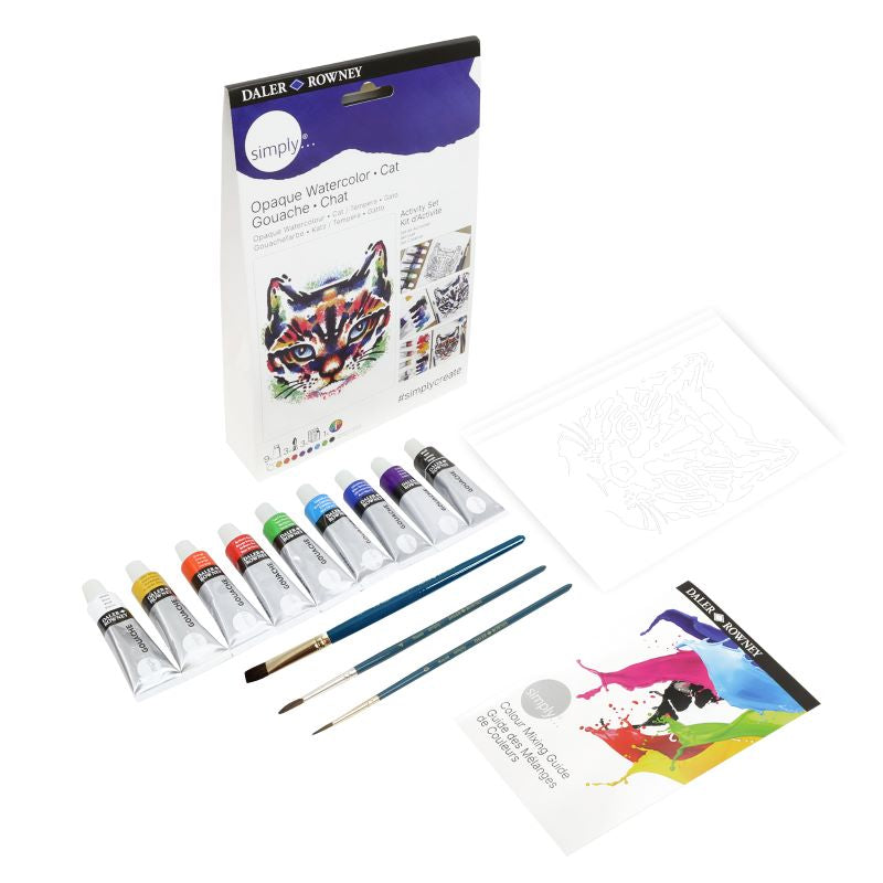 DALER-ROWNEY Simply Gouache Cat Activity Set