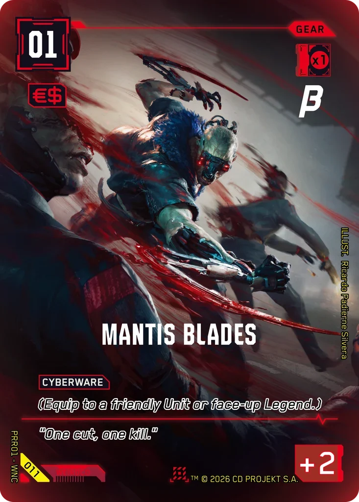 Mantis Blades — Pre-Release Beta / 011 / Nova Rare