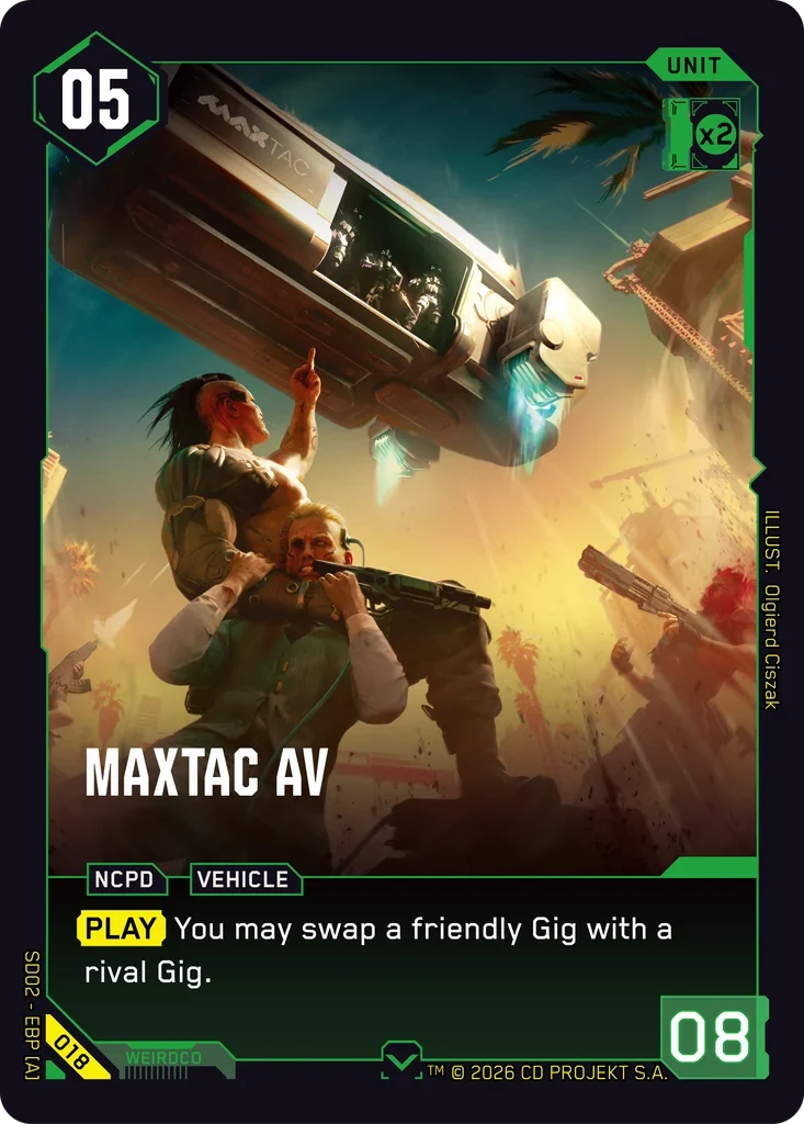 MaxTac AV — Embracing Power — Retail Starter Deck / 018 / Common