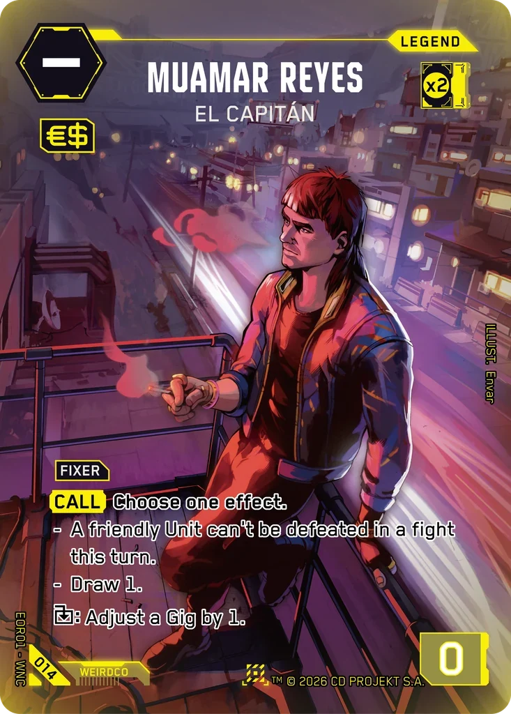 Muamar Reyes: El Capitán — Edgerunner Open S 1 / 014 / Nova Rare