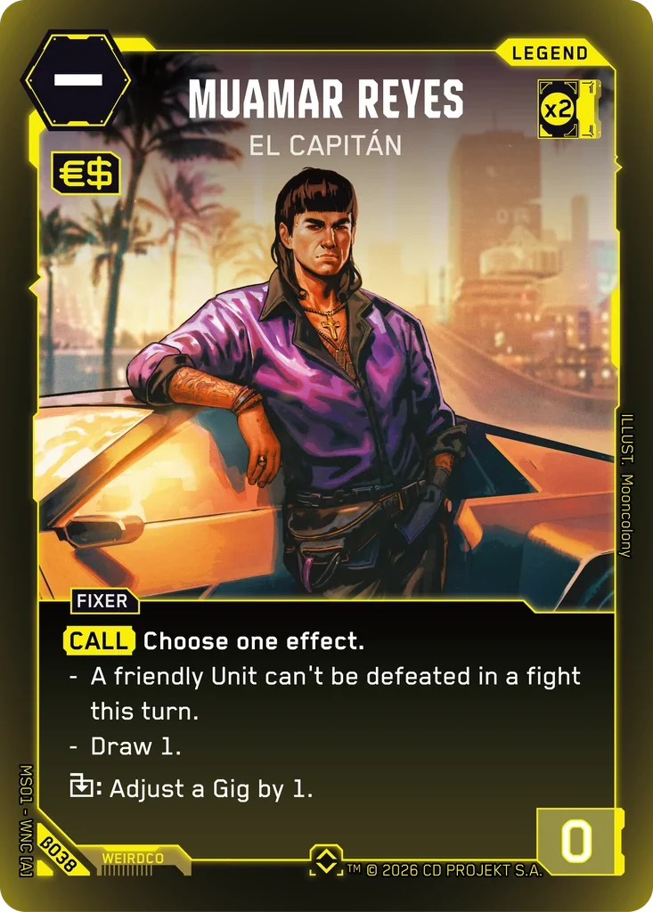 Muamar Reyes: El Capitán — Welcome to Night City — Beta / β038 / Rare
