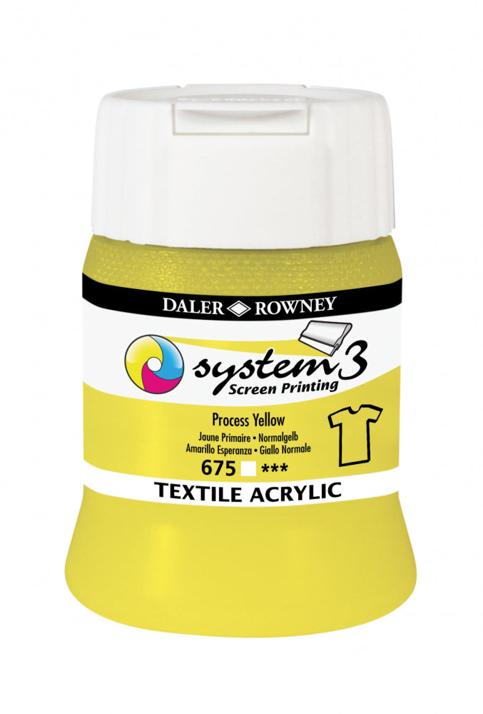 DALER-ROWNEY System3 Textile Screen Printing 250 ml Cadmium Yellow Hue