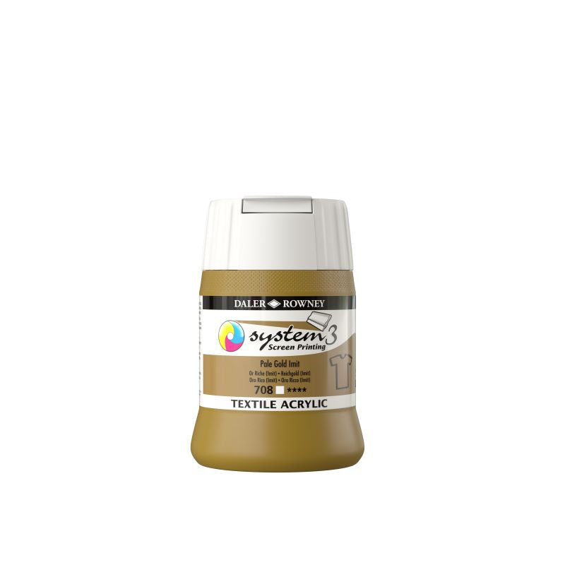 DALER-ROWNEY System3 Textile Screen Printing 250 ml Pale Gold Im