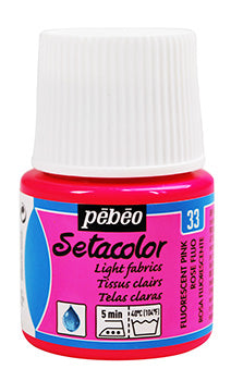 Pébéo Setacolor Light Fabrics 45 ml Fluor. Pink 329-033