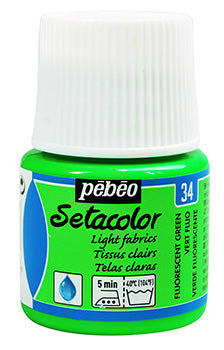 Pébéo Setacolor Light Fabrics 45 ml Fluor. Green 329-034