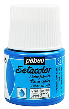Pébéo Setacolor Light Fabrics 45 ml Fluor. Blue 329-035