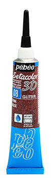 Pébéo Setacolor 3D Pink Glitter 20 ml 557008