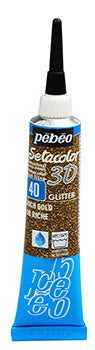 Pébéo Setacolor 3D Rich Gold Glitter 20 ml 557040