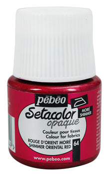 Pébéo Setacolor Opaque 45 ml - Shimmer Oriental Red 295064