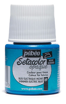Pébéo Setacolor Opaque 45 ml - Shimmer Electric Blue 295069