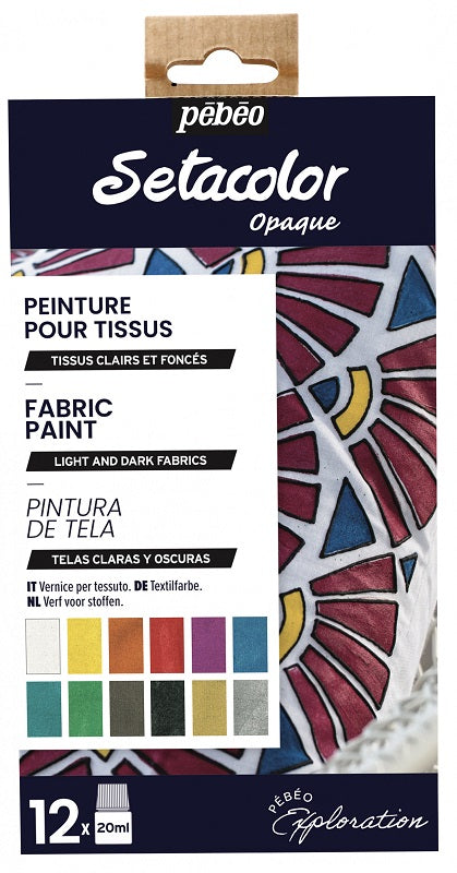 Pébéo Setacolor Shimmer Explorer Set 12X20 ml 757481