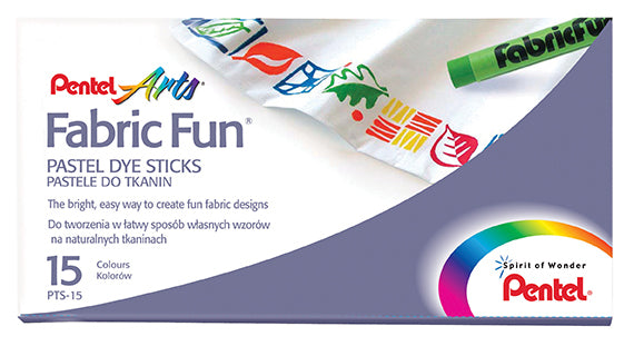 Pentel Fabricfun Pastel Dye Sticks 15'S