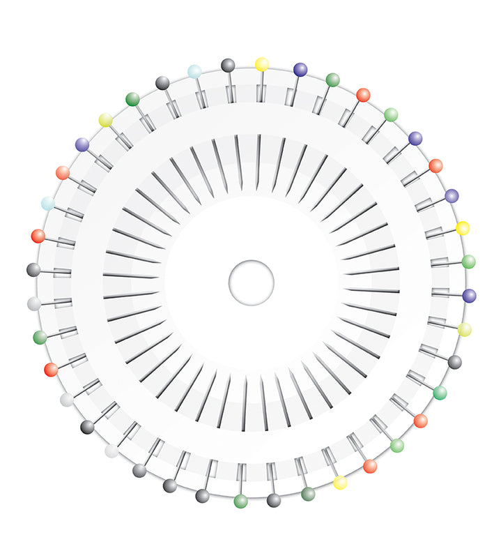 Glass Head Pins - Wheel Of 40(66101)