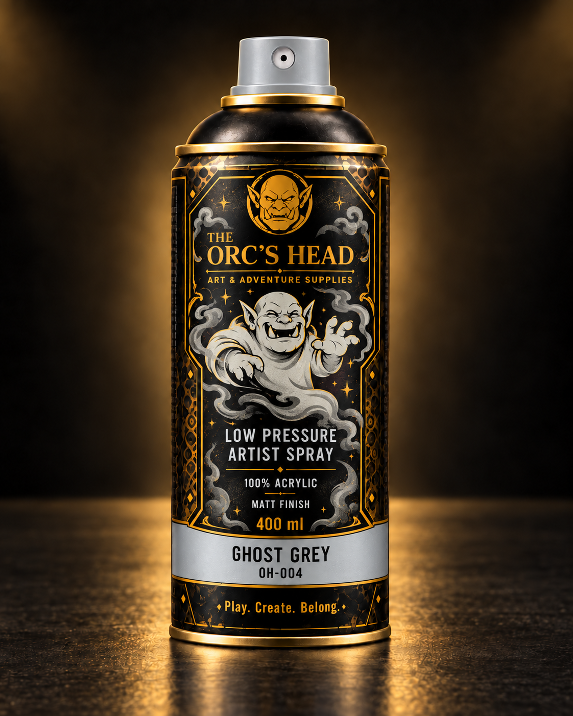 The Orc’s Head Ghost Grey 400ml artist spray paint can