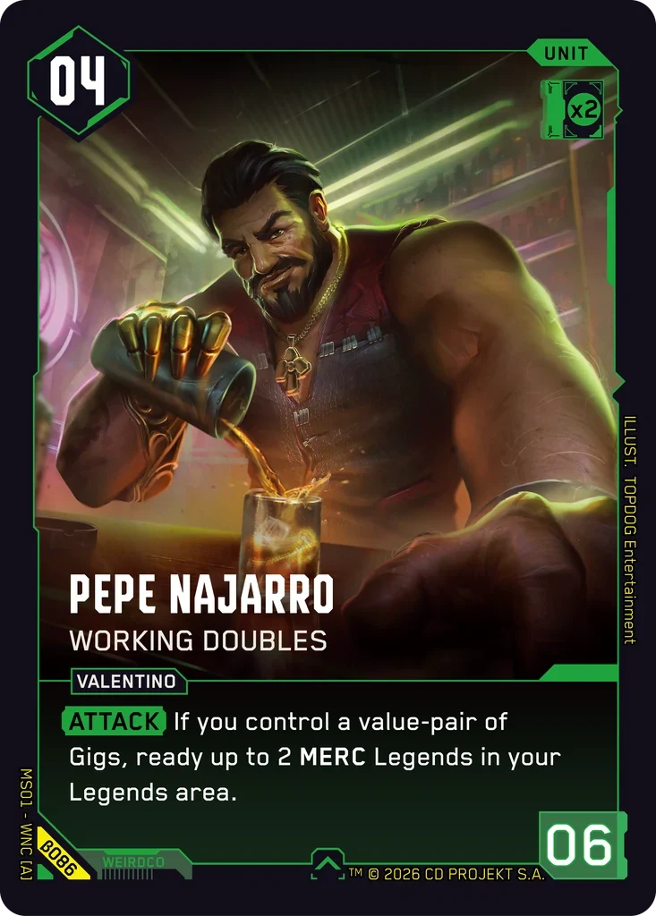 Pepe Najarro: Working Doubles — Welcome to Night City — Beta / β086 / Uncommon