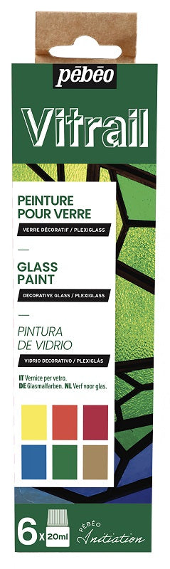 Pébéo Vitrail Initiation Set 6X20 ml 756421