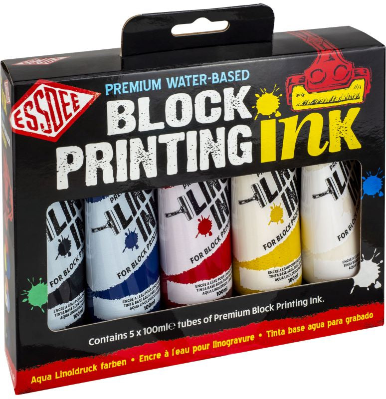 Block Printing Ink 5 Set Primary Colours 100 ml Lpi/A5R