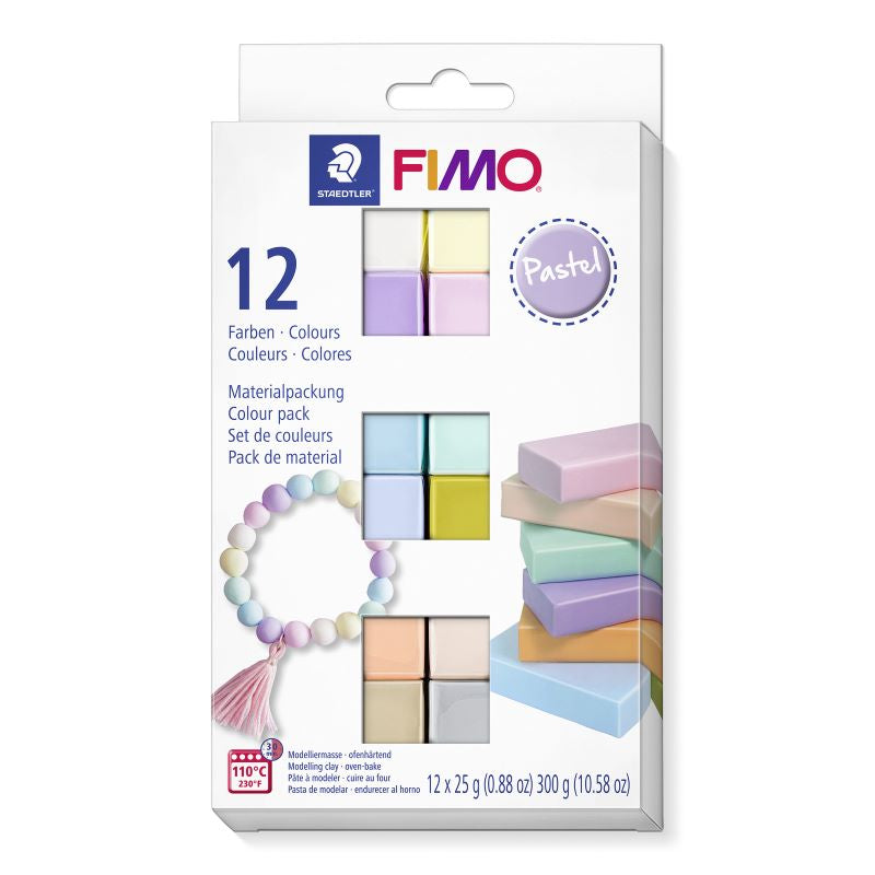 FIMO Soft Pastel Colour Pack 12 Half Blocks 8023 C12-3