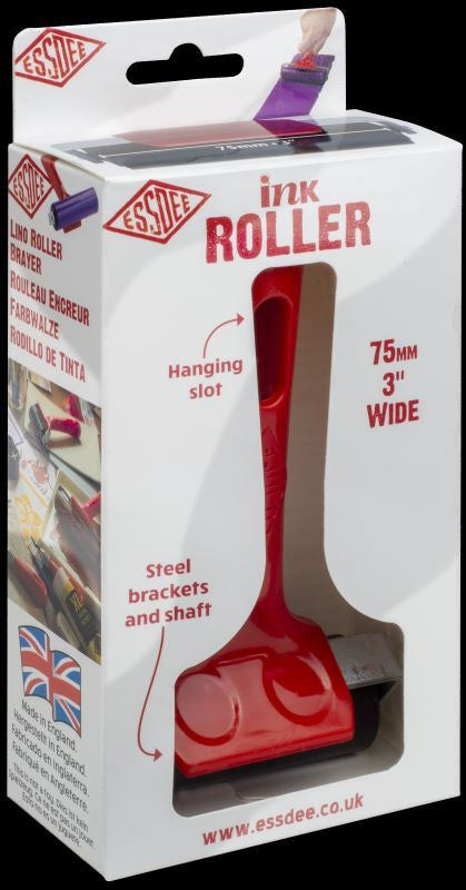 Lino Roller 75 mm / 3" Red Handle