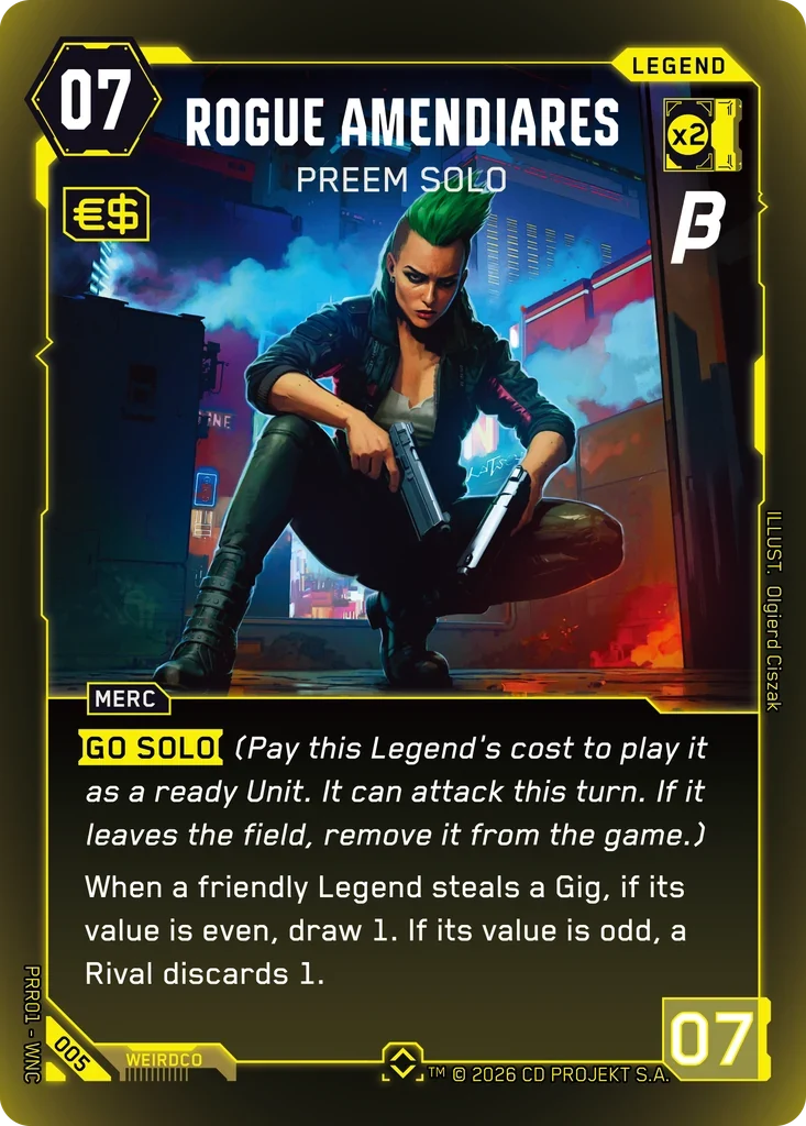 Rogue Amendiares: Preem Solo — Pre-Release Beta / 005 / Rare