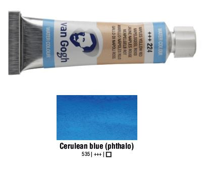 Cerulean Blue Phthalo Van Gogh Watercolour 10 ml