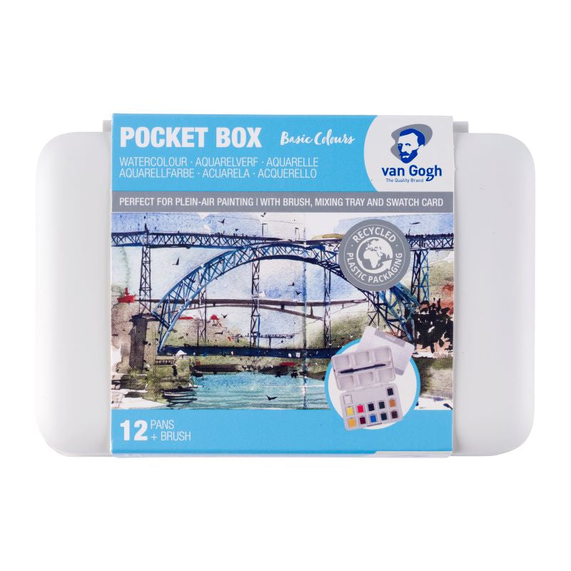 12 Pan Pocket Box 20Hp8631 Van Gogh Watercolour Set