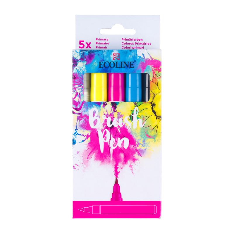 Ecoline Brushpen Set 5 Primary 11509920 / 11509930