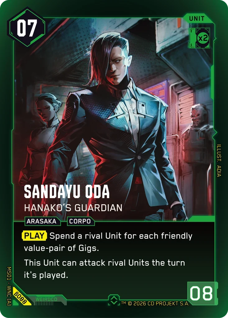 Sandayu Oda: Hanako's Guardian — Welcome to Night City — Beta / β088 / Rare