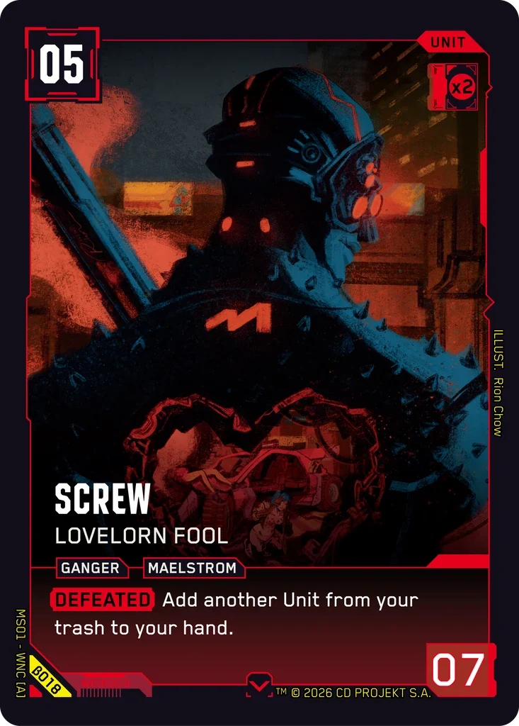 Screw: Lovelorn Fool — Welcome to Night City — Beta / β018 / Common
