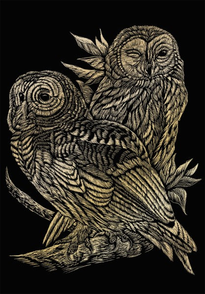 Royal & Langnickel Owls Scraperfoil Gold Golf13