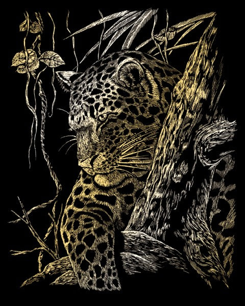 Royal & Langnickel Leopard In Tree Scraperfoil Gold Golf21