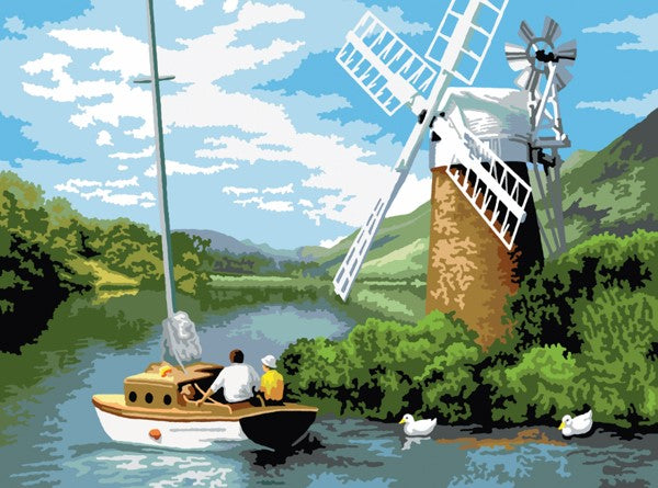 Royal & Langnickel Windmill On The River Large Paint By Numbers Pal7