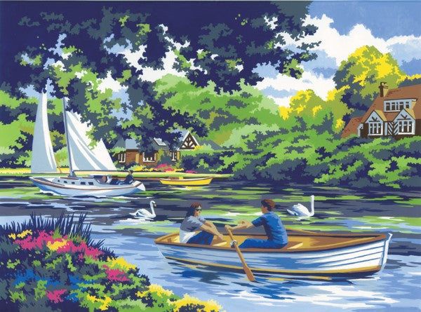 Royal & Langnickel Boating On The River Large Paint By Numbers Pal8