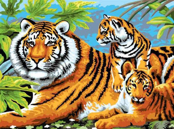 Royal & Langnickel Tiger & Cubs Junior Paint By Numbers Pjl5