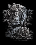Royal & Langnickel Rhinoceros & Baby Scraperfoil Silver Silf21